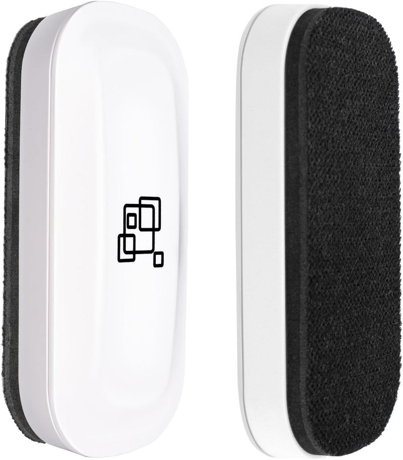 maxtek Magnetic Dry Erase Eraser, 2 Pack, for Glass Board, Calendar, Whiteboard, Office and School Supplies (Pure White) - Image 1